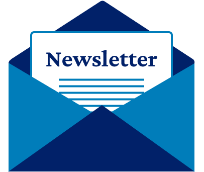 icon of an envelope with a newsletter emerging from it